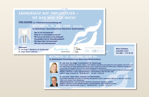 Werbemittel Zahnarztpraxis Dr. Bosch