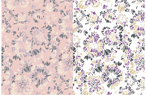 Alloverdruck / Rapport "Flowers"