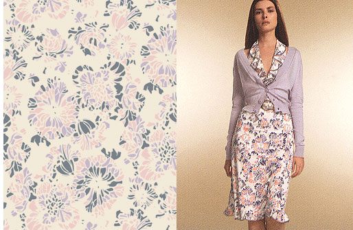 Alloverdruck / Rapport "Flowers"