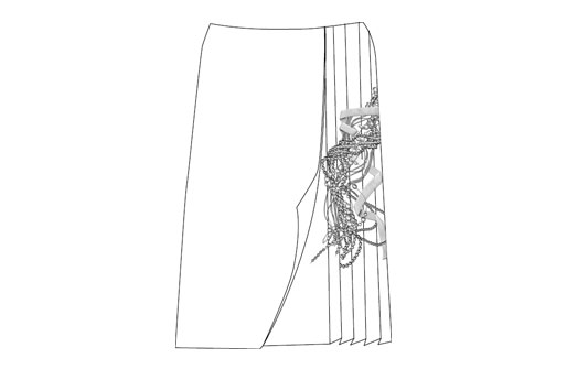 Platzierter Druck "Perlen"