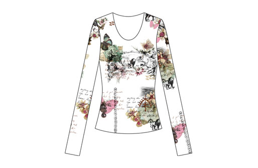 Platzierter Druck "Afrika"