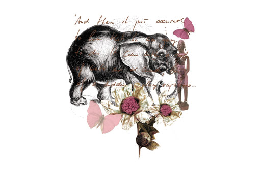 Platzierter Druck "Afrika"