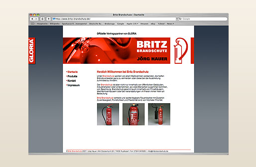 Internetpräsenz Britz Brandschutz
