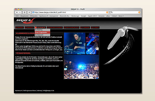 Internetpräsenz Deejay-D
