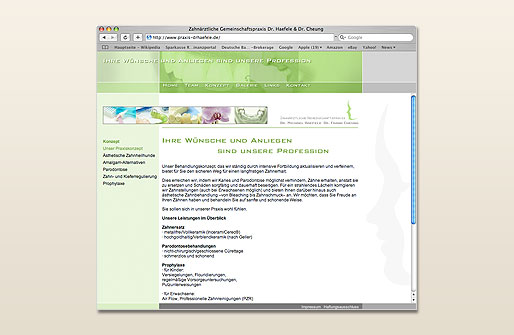 Internetpräsenz Praxis Dr. Haefele