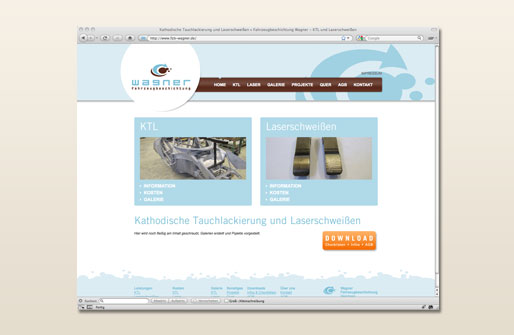 Internetpräsenz Fahrzeugbeschichtung Wagner