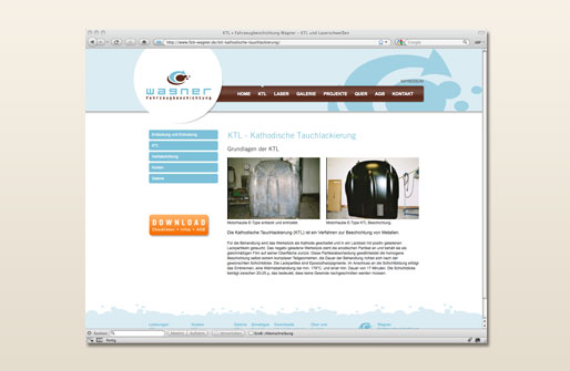 Internetpräsenz Fahrzeugbeschichtung Wagner