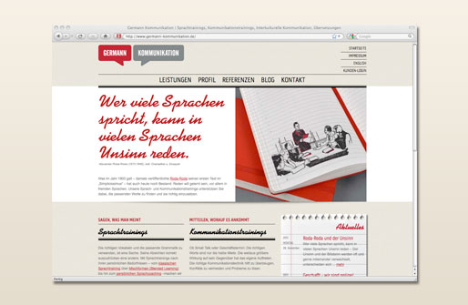 Internetpräsenz Germann Kommunikation