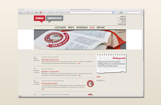 Internetpräsenz Germann Kommunikation