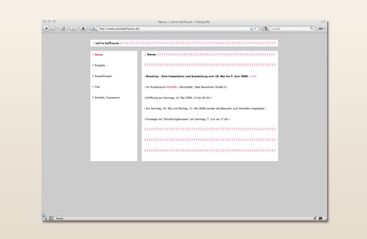 Internetpräsenz Sylvia Ballhause