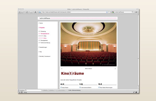 Internetpräsenz Sylvia Ballhause