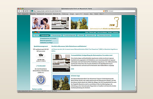Internetpräsenz ZKW